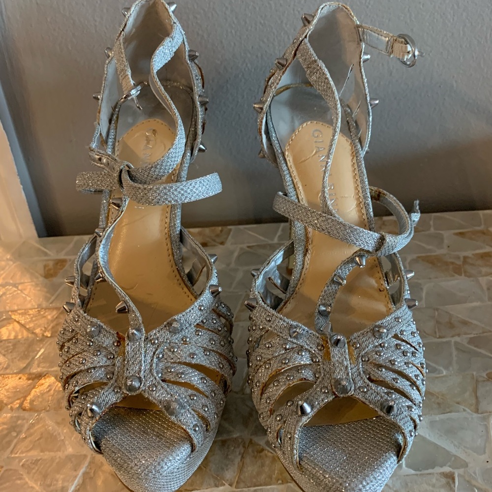 Silver sandals by Gianni Bini